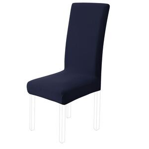 Washable Dinning Room Stretch Chair Slipcovers Navy Blue